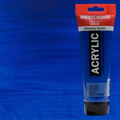Akrylová farba Talens Amsterdam, 250 ml - 570, phthalo blue