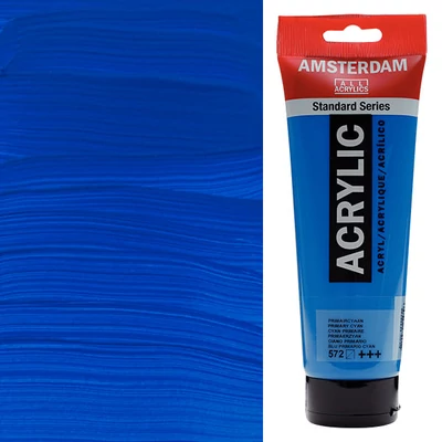 Akrylová farba Talens Amsterdam, 250 ml - 572, primary cyan