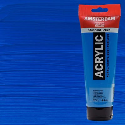 Akrylová farba Talens Amsterdam, 250 ml - 572, primary cyan