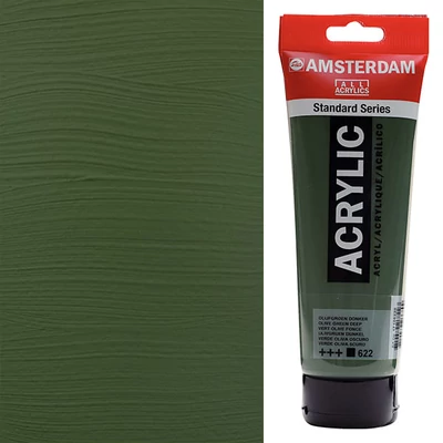 Akrylová farba Talens Amsterdam, 250 ml - 622, olive deep green