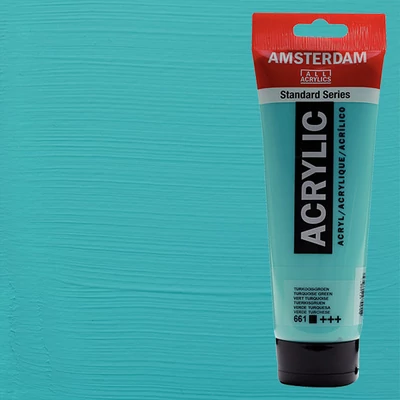 Akrylová farba Talens Amsterdam, 250 ml - 661, turquoise green
