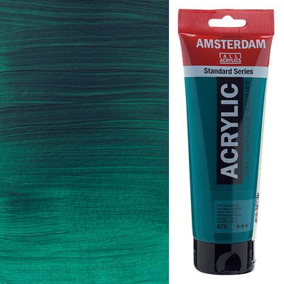 Akrylová farba Talens Amsterdam, 250 ml - 675, phthalo green