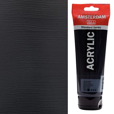 Akrylová farba Talens Amsterdam, 250 ml - 702, lamp black