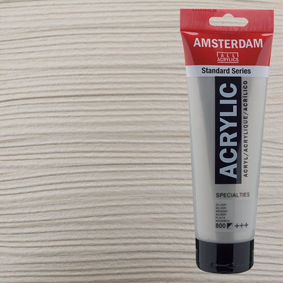 Akrylová farba Talens Amsterdam, 250 ml - 800, silver
