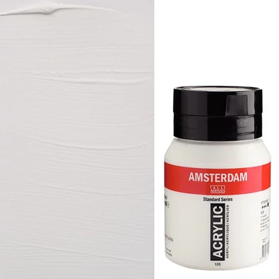 Akrylová farba Talens Amsterdam, 500 ml - 105, titanium white