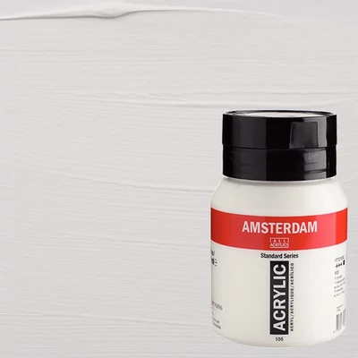 Akrylová farba Talens Amsterdam, 500 ml - 105, titanium white