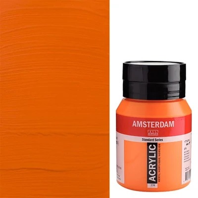 Akrylová farba Talens Amsterdam, 500 ml - 276, azo orange