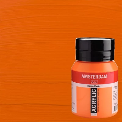 Akrylová farba Talens Amsterdam, 500 ml - 276, azo orange