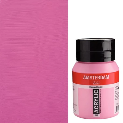 Akrylová farba Talens Amsterdam, 500 ml - 385, quinacridone rose light