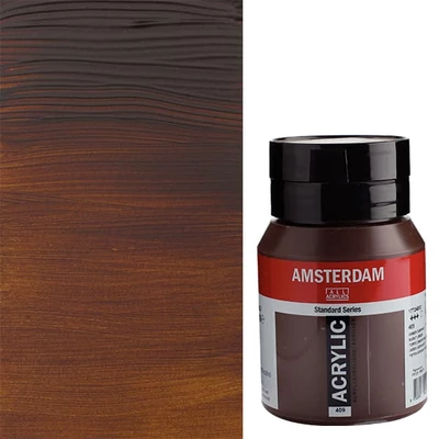 Akrylová farba Talens Amsterdam, 500 ml - 409, burnt umber