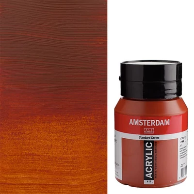 Akrylová farba Talens Amsterdam, 500 ml - 411, burnt sienna