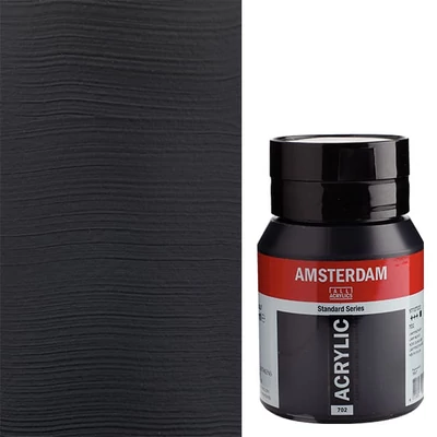 Akrylová farba Talens Amsterdam, 500 ml - 702, lamp black