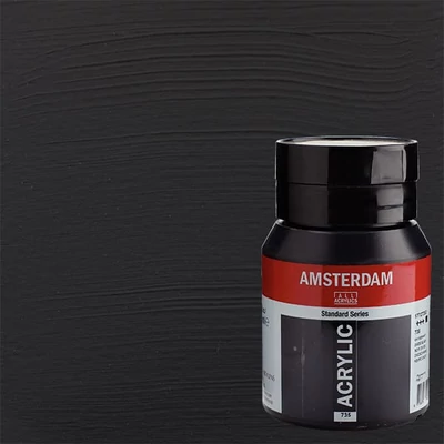 Akrylová farba Talens Amsterdam, 500 ml - 735, oxide black