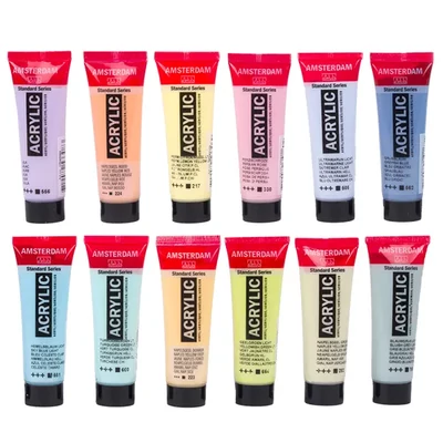 Sada akrylových farieb Talens Amsterdam - 12x20 ml, pastelové farby