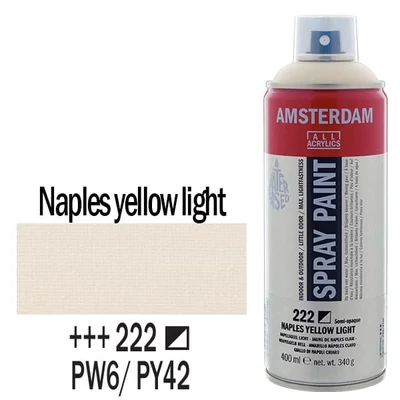 Akrylová farba v spreji na vodnej báze Talens Amsterdam, 400 ml - 222, naples yellow light