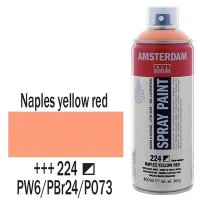 Akrylová farba v spreji na vodnej báze Talens Amsterdam, 400 ml - 224, naples yellow red