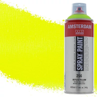 Akrylová farba v spreji na vodnej báze Talens Amsterdam, 400 ml - 256, reflex yellow