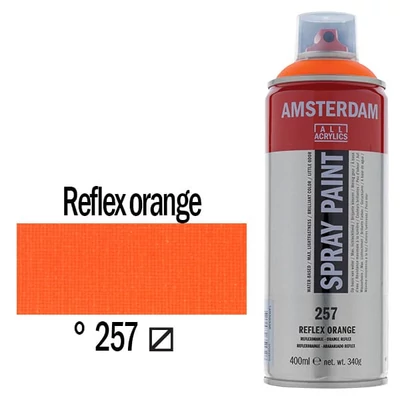 Akrylová farba v spreji na vodnej báze Talens Amsterdam, 400 ml - 257, reflex orange