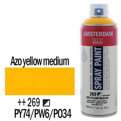 Akrylová farba v spreji na vodnej báze Talens Amsterdam, 400 ml - 269, azo yellow medium