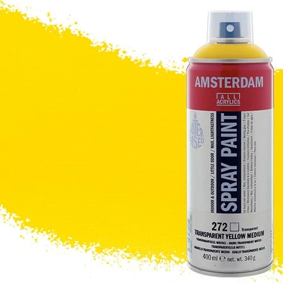 Akrylová farba v spreji na vodnej báze Talens Amsterdam, 400 ml - 272, transparent yellow medium