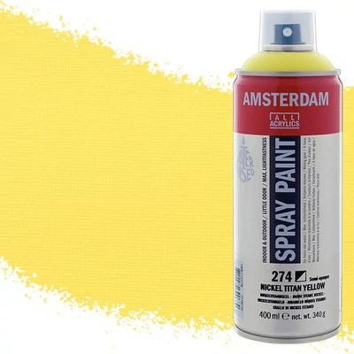 Akrylová farba v spreji na vodnej báze Talens Amsterdam, 400 ml - 274, nickel titanium yellow