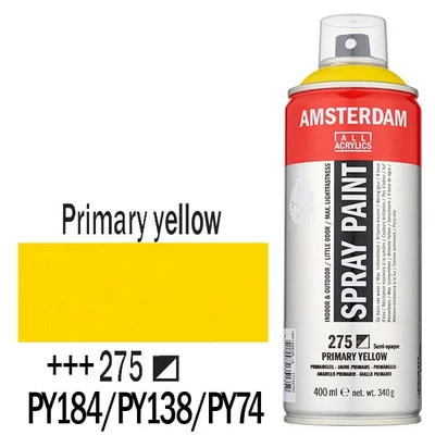 Akrylová farba v spreji na vodnej báze Talens Amsterdam, 400 ml - 275, primary yellow