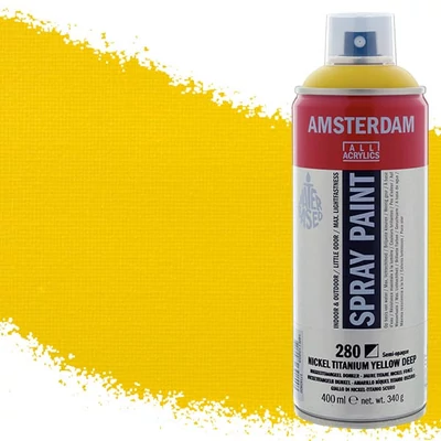 Akrylová farba v spreji na vodnej báze Talens Amsterdame, 400 ml - 280, nickel titanium yellow deep