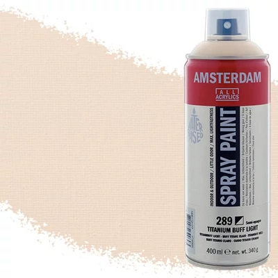 Akrylová farba v spreji na vodnej báze Talens Amsterdam, 400 ml - 289, titanium buff light