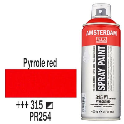 Akrylová farba v spreji na vodnej báze Talens Amsterdam, 400 ml - 315, pyrrole red