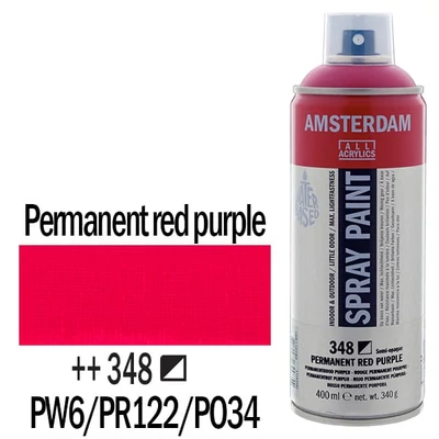 Akrylová farba v spreji na vodnej báze Talens Amsterdam, 400 ml - 348, permanent red purple