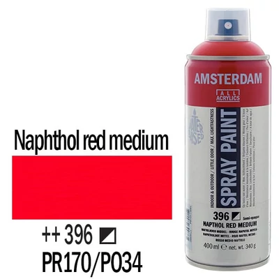 Akrylová farba v spreji na vodnej báze Talens Amsterdam, 400 ml - 396, naphthol red medium