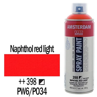 Akrylová farba v spreji na vodnej báze Talens Amsterdam, 400 ml - 398, naphthol red light