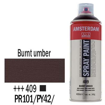 Akrylová farba v spreji na vodnej báze Talens Amsterdam, 400 ml - 409, burnt umber