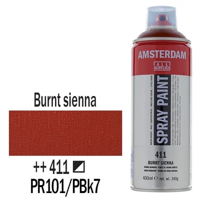 Akrylová farba v spreji na vodnej báze Talens Amsterdam, 400 ml - 411, burnt sienna
