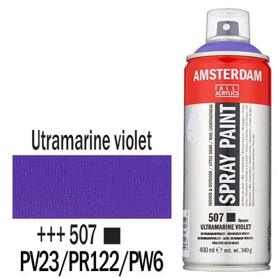 Akrylová farba v spreji na vodnej báze Talens Amsterdam, 400 ml - 507, ultramarine violet