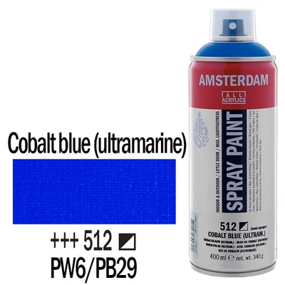 Akrylová farba v spreji na vodnej báze Talens Amsterdam, 400 ml - 512, cobalt blue