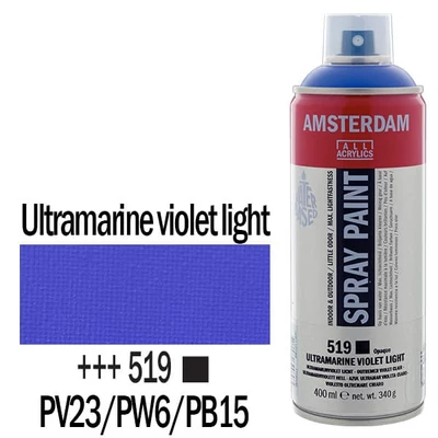 Akrylová farba v spreji na vodnej báze Talens Amsterdam, 400 ml - 519, ultramarine violet light
