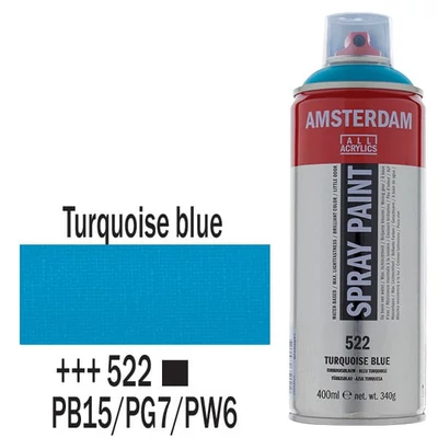 Akrylová farba v spreji na vodnej báze Talens Amsterdam, 400 ml - 522, turquoise blue
