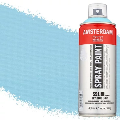 Akrylová farba v spreji na vodnej báze Talens Amsterdam, 400 ml - 551, sky blue light