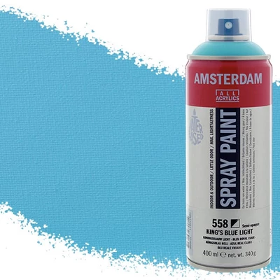 Akrylová farba v spreji na vodnej báze Talens Amsterdam, 400 ml - 558, king's blue light