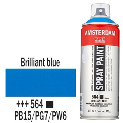 Akrylová farba v spreji na vodnej báze Talens Amsterdam, 400 ml - 564, brilliant blue