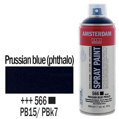 Akrylová farba v spreji na vodnej báze Talens Amsterdam, 400 ml - 566, prussian blue (phthalo)