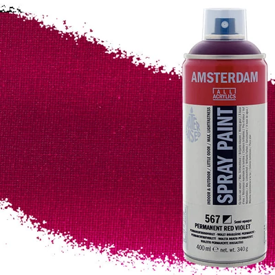 Akrylová farba v spreji na vodnej báze Talens Amsterdam, 400 ml - 567, permanent red violet