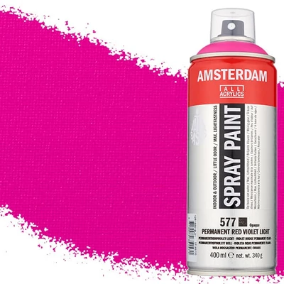 Akrylová farba v spreji na vodnej báze Talens Amsterdam, 400 ml - 577, permanent red violet light