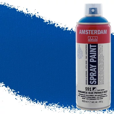 Akrylová farba v spreji na vodnej báze Talens Amsterdam, 400 ml - 591, manganese blue phthalo deep
