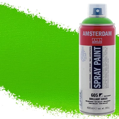 Akrylová farba v spreji na vodnej báze Talens Amsterdam, 400 ml - 605, brilliant green