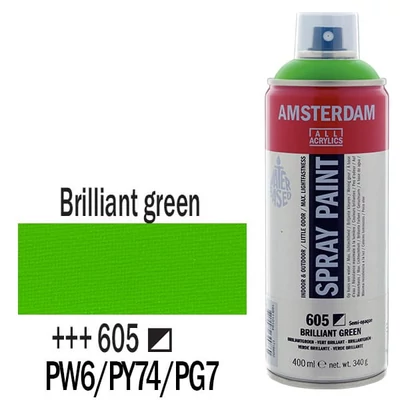 Akrylová farba v spreji na vodnej báze Talens Amsterdam, 400 ml - 605, brilliant green