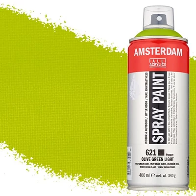 Akrylová farba v spreji na vodnej báze Talens Amsterdam, 400 ml - 621, olive green light