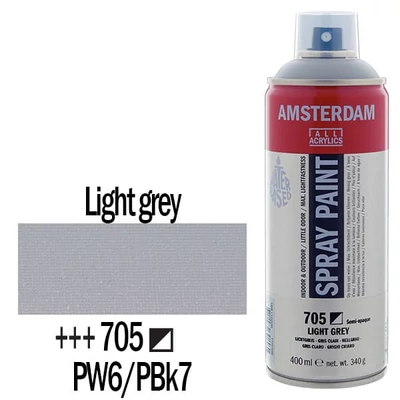 Akrylová farba v spreji na vodnej báze Talens Amsterdam, 400 ml - 705, light grey