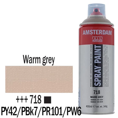Akrylová farba v spreji na vodnej báze Talens Amsterdam, 400 ml - 718, warm grey